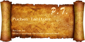 Puches Tacitusz névjegykártya